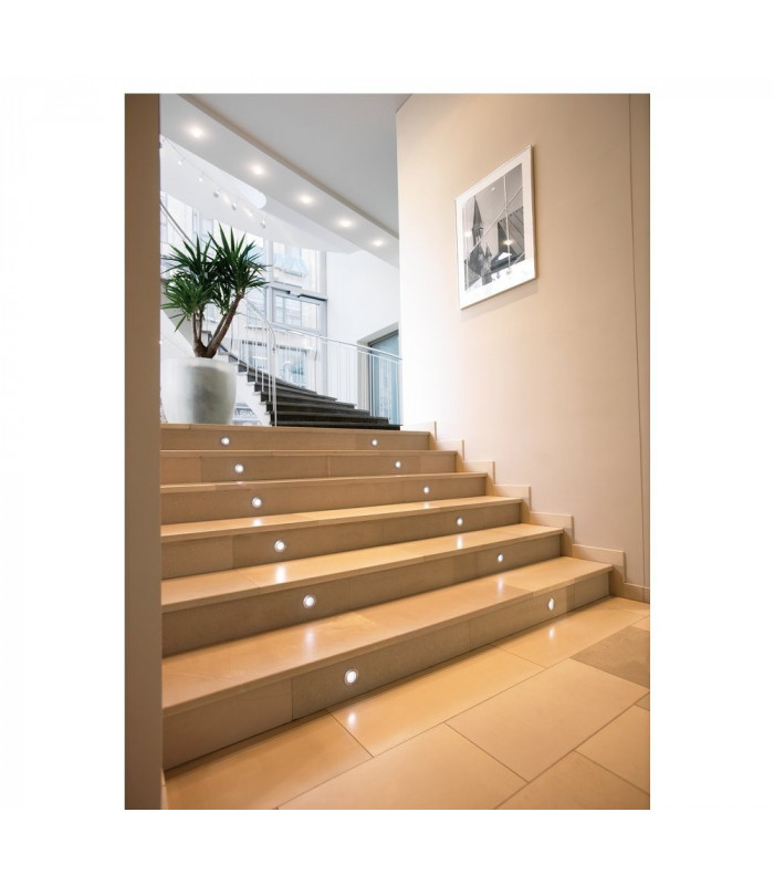 Recessed Fitting, Stainless Steel 316, 4 LED, 0.3W, 6500K
