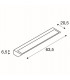 Outdoor Floodlight, LED, 3000K, Silver-Grey, W/H/D 63.5/6.5/20.5 Cm