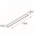 Outdoor Floodlight, LED, 3000K, Silver-Grey, W/H/D 119.5/6.5/20.5 Cm