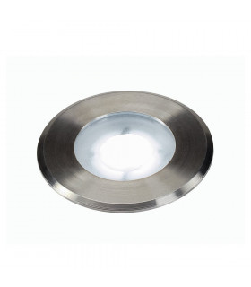 Flat 230V LED Inground Fitting, Round, 4.3W LED, 5000K, Stainless Steel Bezel