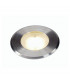 Flat 230V LED Inground Fitting, Round, 4.3W LED, 3000K, Stainless Steel Bezel