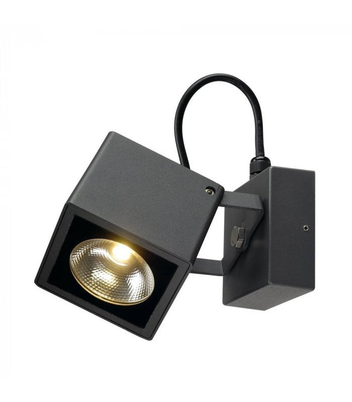 Square LED Wall Light, Square, Anthracite, LED 3000K, IP54
