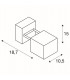 Square LED Wall Light, Square, Anthracite, LED 3000K, IP54