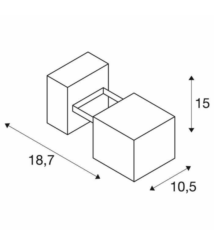 Square LED Wall Light, Square, Anthracite, LED 3000K, IP54