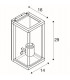 Outdoor Surface-Mounted Wall Light, Anthracite, Including Sensor