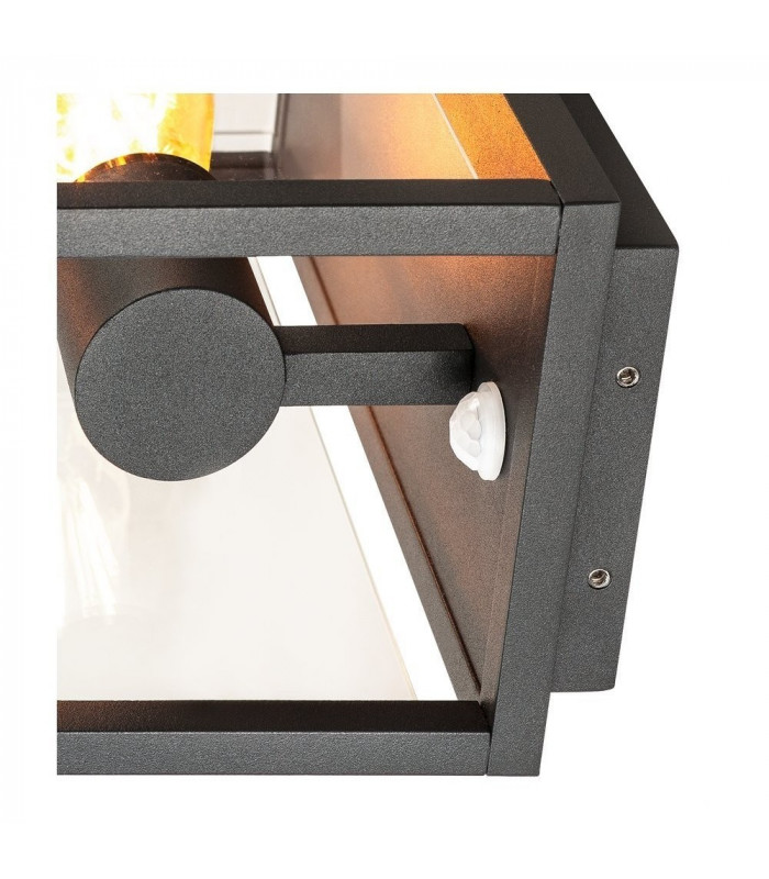 Outdoor Surface-Mounted Wall Light, Anthracite, Including Sensor