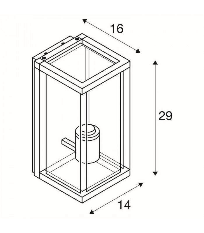 Outdoor Surface-Mounted Wall Light, Anthracite