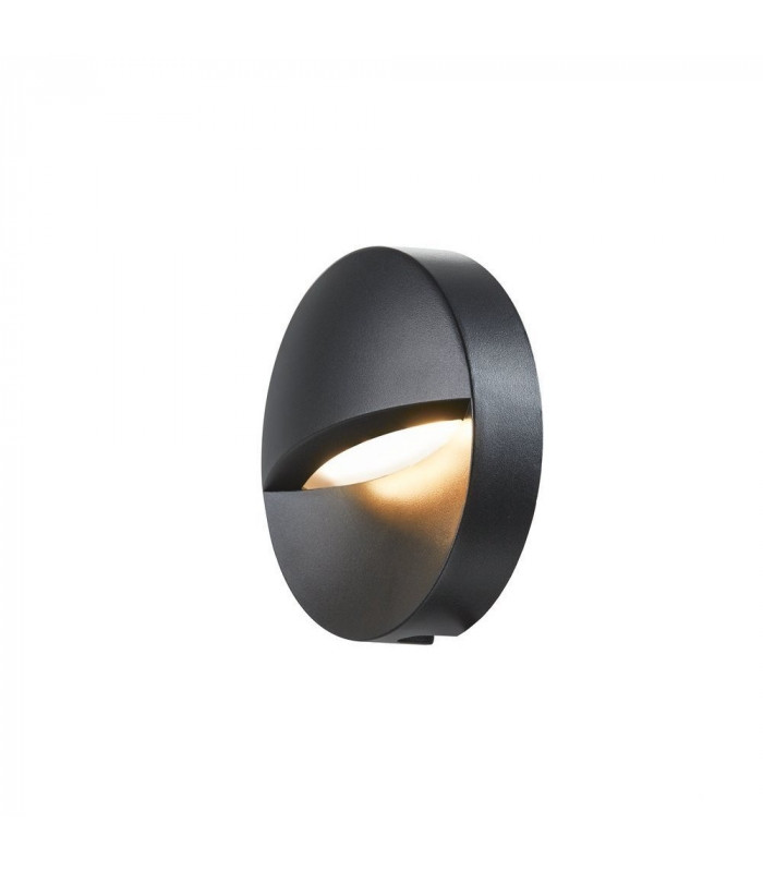 Outdoor LED Round Recessed Wall Light Anthracite 3000K