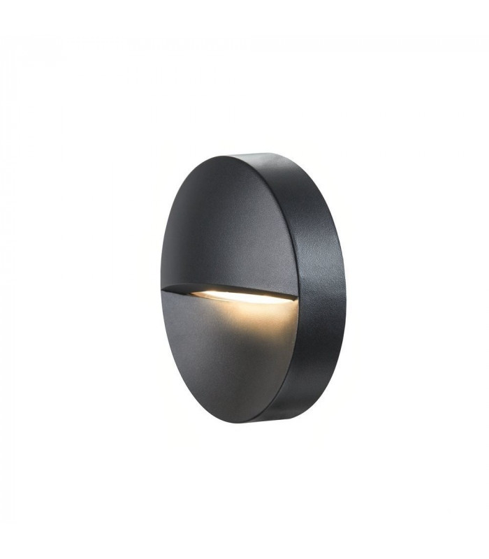 Outdoor LED Round Recessed Wall Light Anthracite 3000K