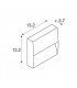 Outdoor LED Square Recessed Wall Light Anthracite 3000K