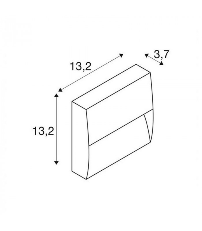 Outdoor LED Square Recessed Wall Light Anthracite 3000K
