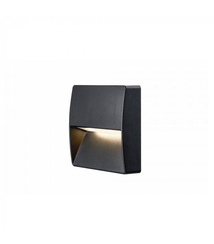 Outdoor LED Square Recessed Wall Light Anthracite 3000K