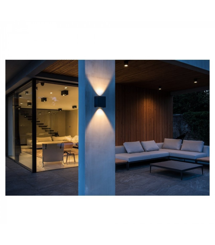 Outdoor Recessed Wall Light Anthracite 3000K IP65 Dimmable