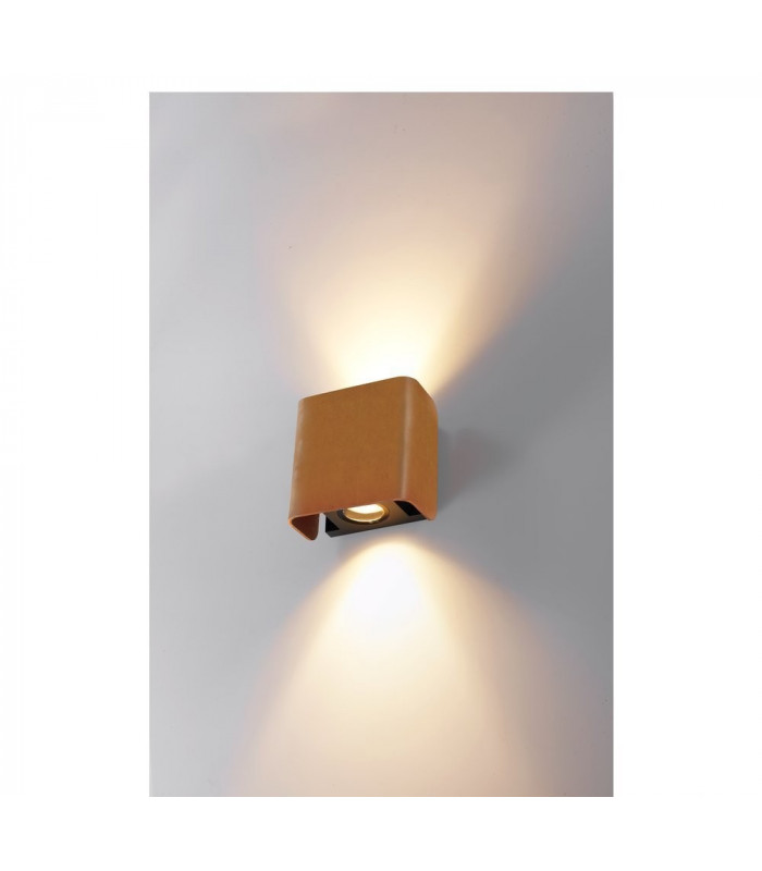 Outdoor Recessed Wall Light Rust 3000K IP65 Dimmable