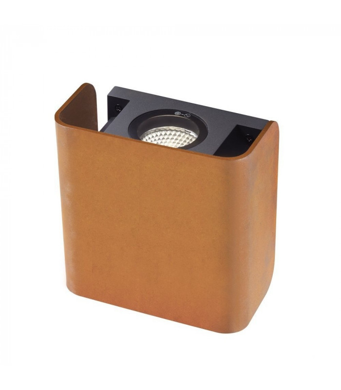 Outdoor Recessed Wall Light Rust 3000K IP65 Dimmable