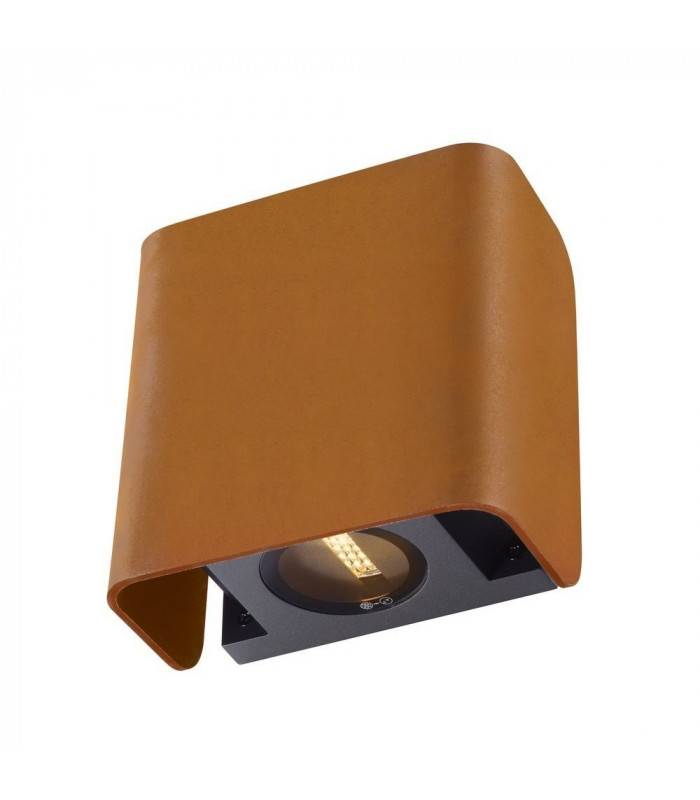 Outdoor Recessed Wall Light Rust 3000K IP65 Dimmable