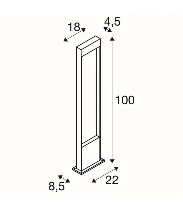Outdoor LED Floor Lamp 3000/4000K IP65 Anthracite