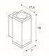 Square Up Down Outdoor LED Surface-Mounted Wall Light Anthracite 3000/4000K