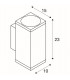 Square Up Down Outdoor LED Surface-Mounted Wall Light Anthracite 3000/4000K