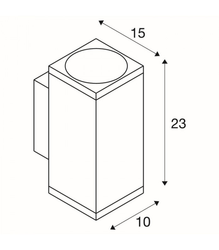 Square Up Down Outdoor LED Surface-Mounted Wall Light Anthracite 3000/4000K