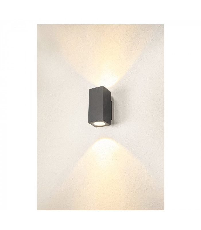Square Up Down Outdoor LED Surface-Mounted Wall Light Anthracite 3000/4000K