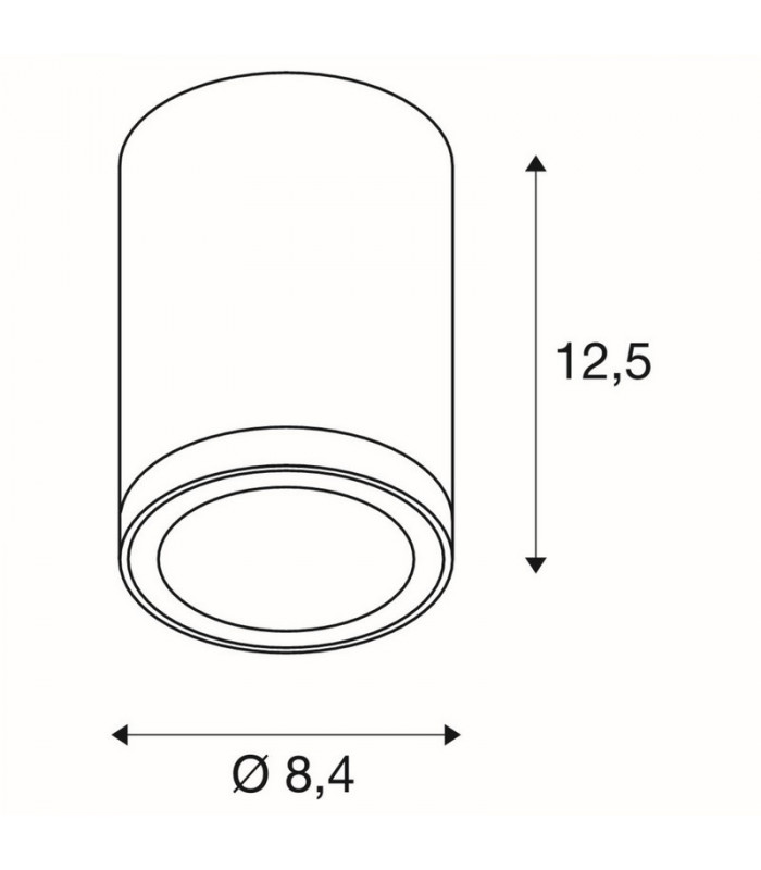 Outdoor LED Surface-Mounted Ceiling Light Anthracite 3000/4000K