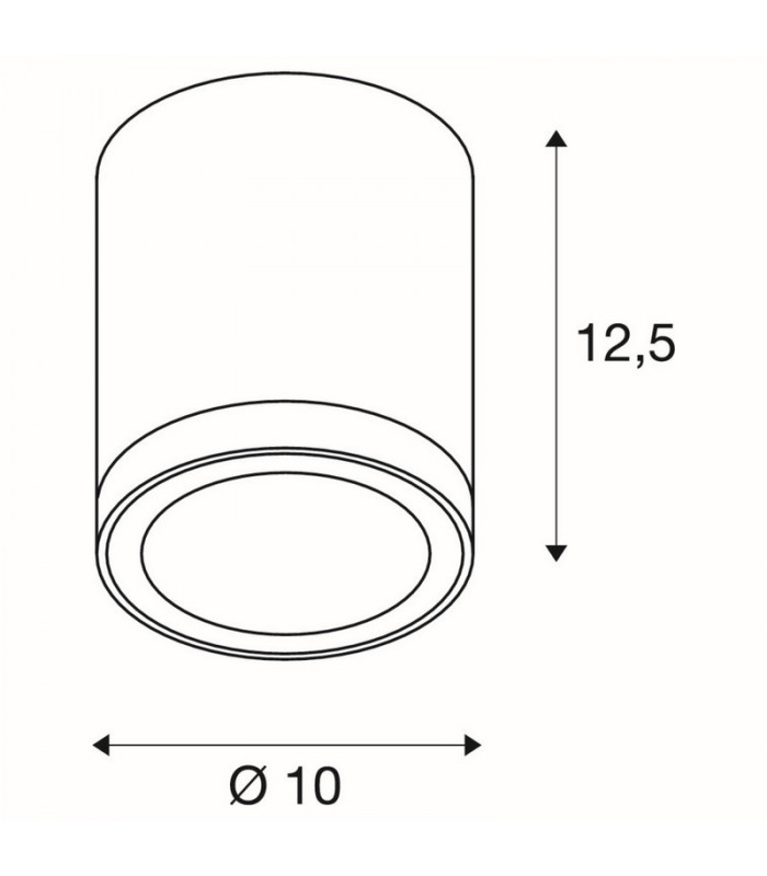 Outdoor LED Surface-Mounted Ceiling Light Anthracite 3000/4000K