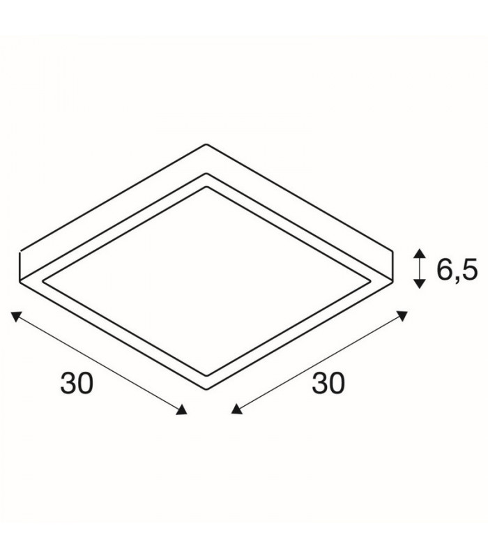 Square Sensor Outdoor LED Surface-Mounted Ceiling Light White Switch 3000/4000K