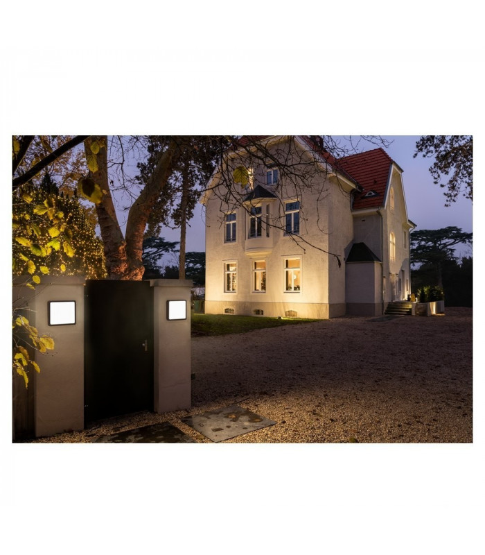 Square Sensor Outdoor LED Surface-Mounted Ceiling Light Anthracite Switch 3000/4000K