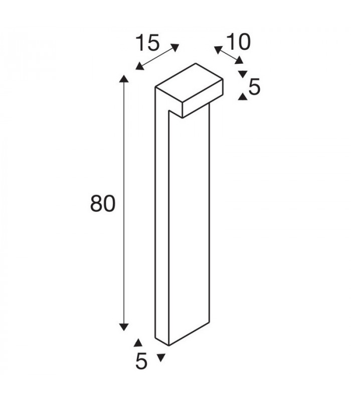 Outdoor LED Free-Standing Light Horizontal Anthracite Switch 3000/4000K