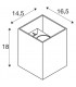 Up Down, Outdoor LED Surface-Mounted Wall Light Square Rust Switch 3000/4000K