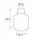 LED Outdoor Ceiling-Mounted Ceiling Light Anthracite Switch 3000/4000K