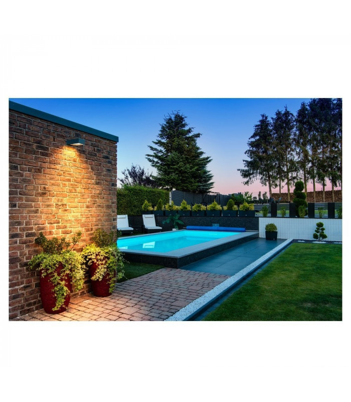 Outdoor LED Wall-Mounted Light Double Anthracite Switch 3000/4000K