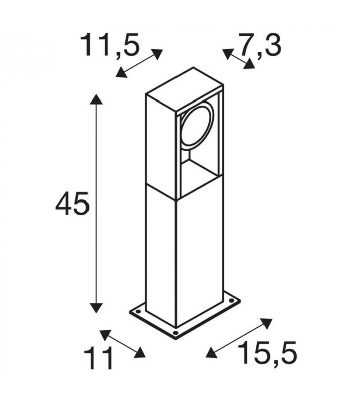 Outdoor LED Wall-Mounted Light Single Anthracite Switch 3000/4000K
