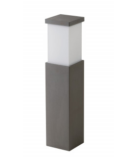 Outdoor Grey Concrete Bollard Light With Acrylic Diffuser Grey IP65, E27