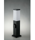 Outdoor Stainless Steel Power Supply Bollard, Black IP44, E27