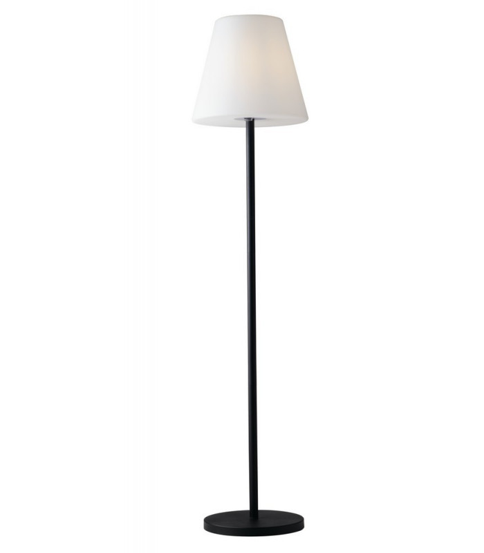 Outdoor Floor Lamp With Tappered Shade, Black, IP65, E27