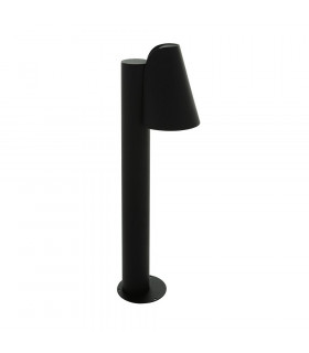 Modern Bollard Lamp Black 1 Light  with Clear Shade, E27, IP44