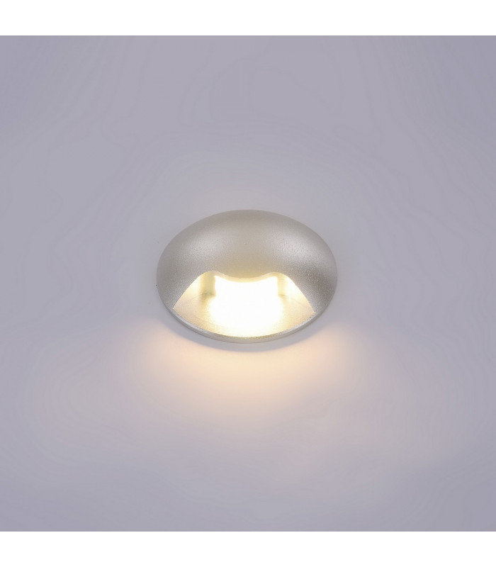 Modern LED Outdoor Wall Lamp Silver, Warm White 3000K 150lm, IP44