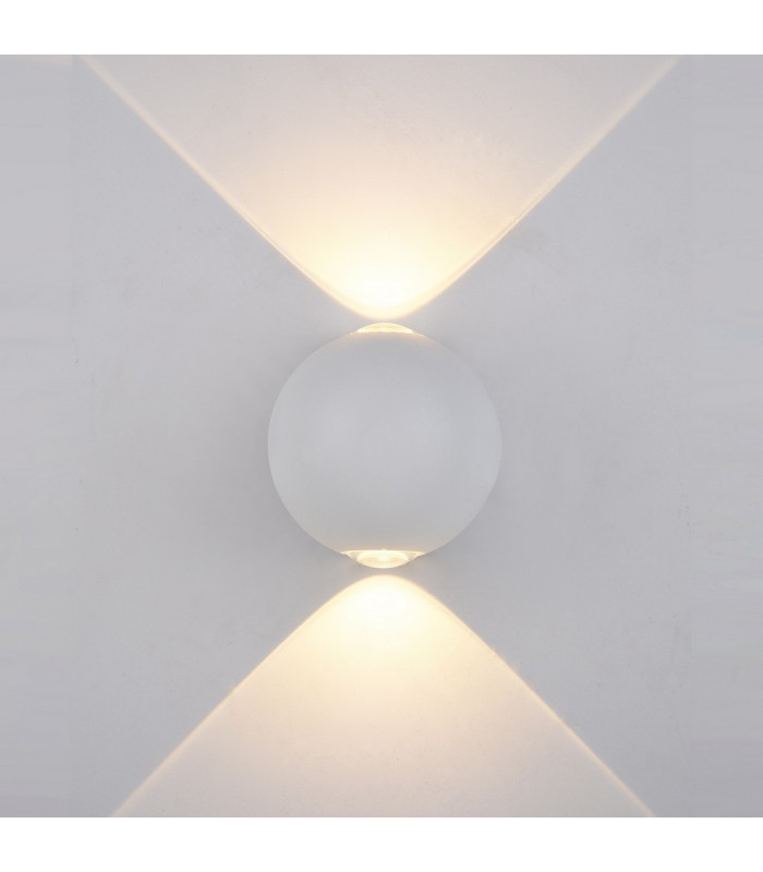 Modern LED Outdoor Wall Lamp White, Warm White 3000K 140lm, IP44