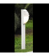 Modern Bollard Lamp White 1 Light  with Milk Shade, E27, IP44