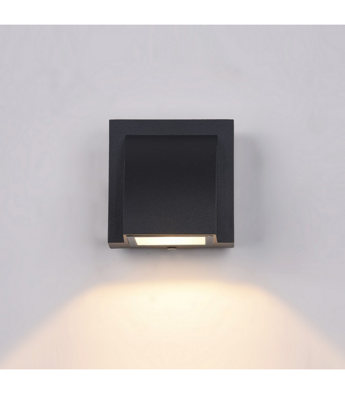 Modern LED Outdoor Wall Lamp Black, Warm White 3000K 120lm, IP54