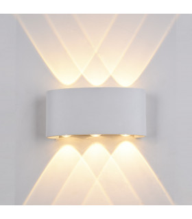 Modern LED Outdoor Wall Lamp White, Warm White 3000K 420lm, IP44