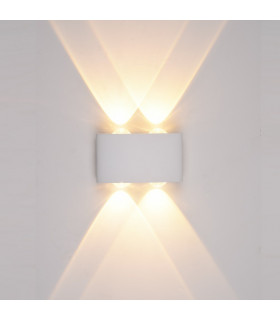 Modern LED Outdoor Wall Lamp White, Warm White 3000K 280lm, IP54