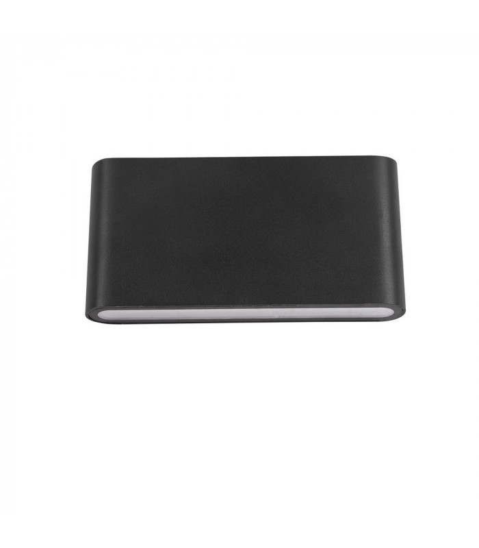 Modern LED Outdoor Wall Lamp Black, Warm White 3000K 720lm, IP44