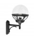 Outdoor 1 Light Up Globe Wall Light, Black, IP54, E27
