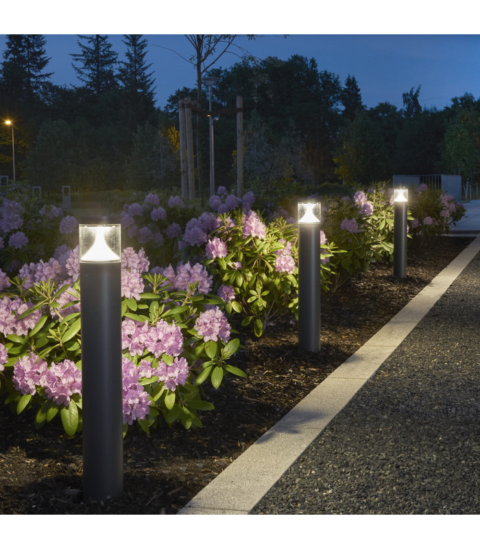 Integrated LED Outdoor LED Tall Bollard, Graphite, IP65