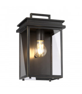 Outdoor 1 Light Wall Lantern, Antique Bronze, IP44, E27