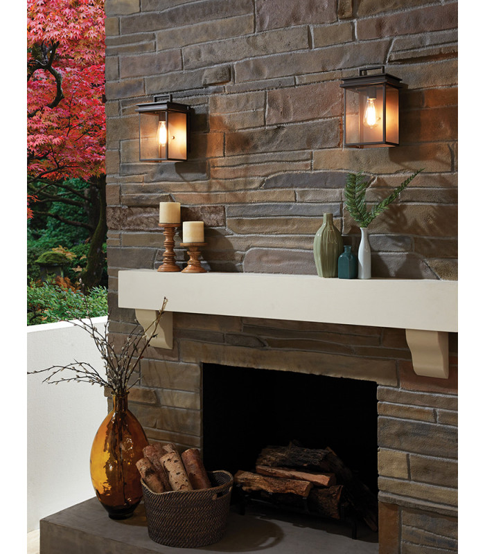 Outdoor 1 Light Wall Lantern, Antique Bronze, IP44, E27