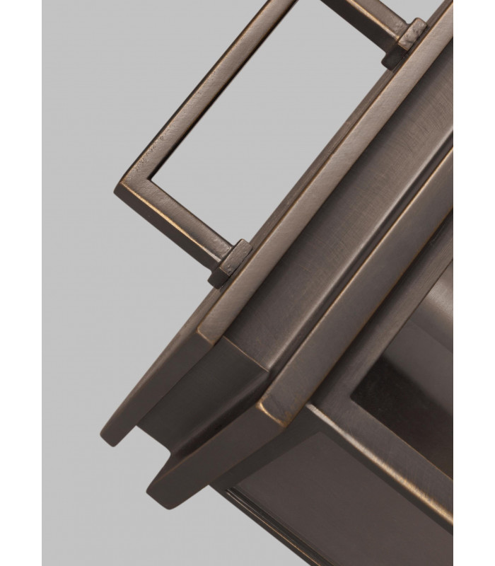 Outdoor 1 Light Wall Lantern, Antique Bronze, IP44, E27